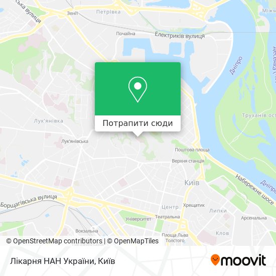 Карта Лікарня НАН України