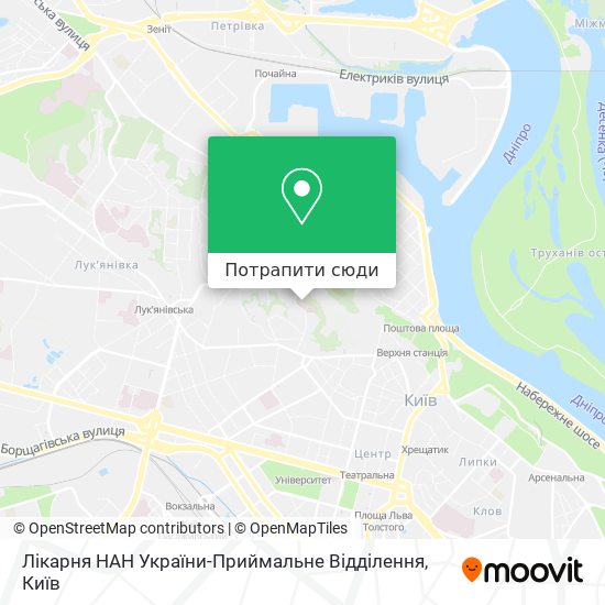Карта Лікарня НАН України-Приймальне Відділення