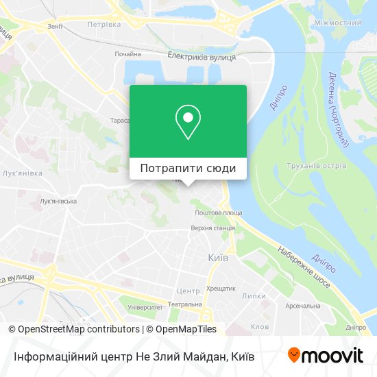 Карта Інформаційний центр Не Злий Майдан