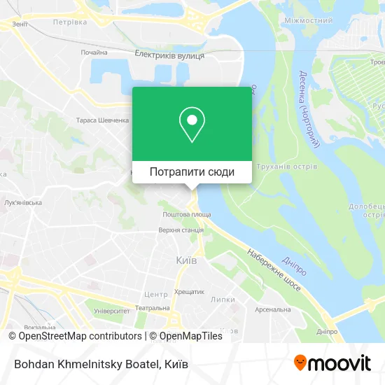 Карта Bohdan Khmelnitsky Boatel