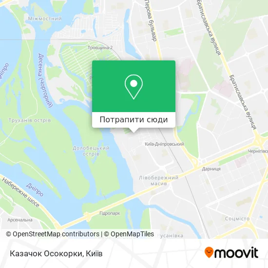Карта Казачок Осокорки