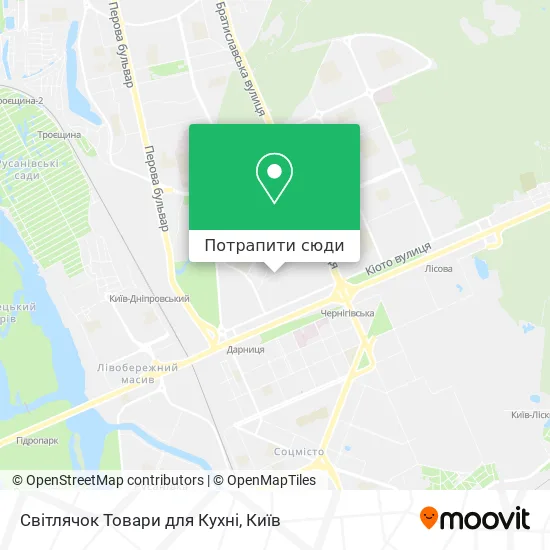 Карта Світлячок Товари для Кухні