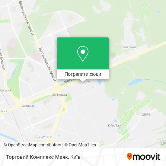 Карта Торговий Комплекс Маяк