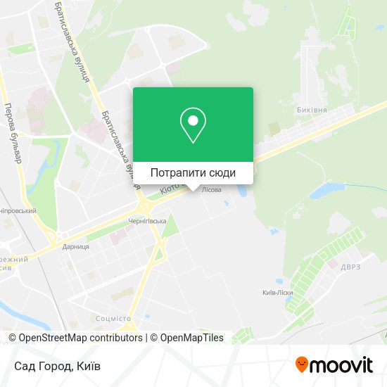 Карта Сад Город
