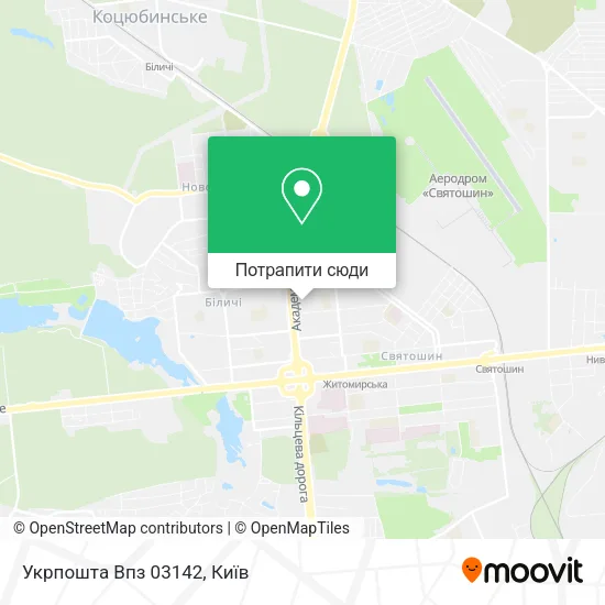 Карта Укрпошта Впз 03142