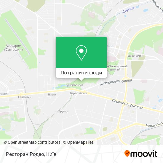 Карта Ресторан Родео