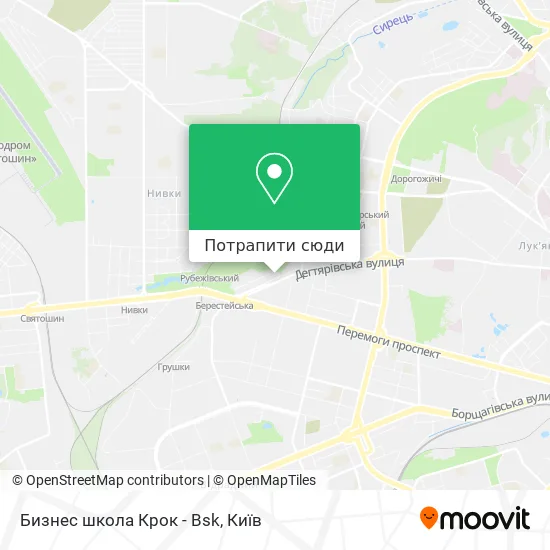 Карта Бизнес школа Крок - Bsk
