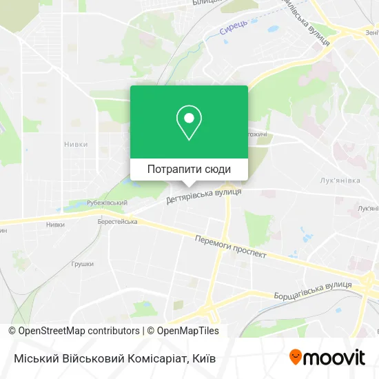 Карта Міський Військовий Комісаріат