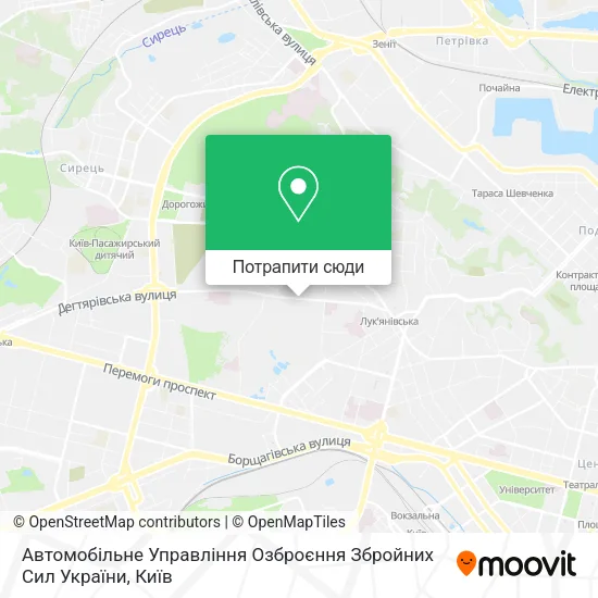 Карта Автомобільне Управління Озброєння Збройних Сил України
