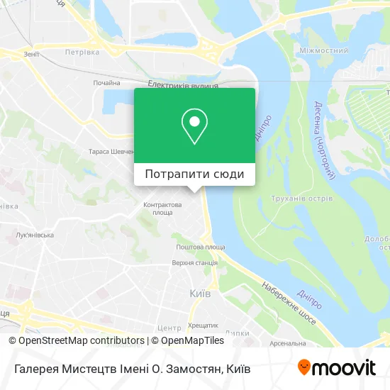 Карта Галерея Мистецтв Імені О. Замостян