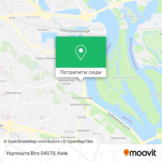 Карта Укрпошта Впз 04070