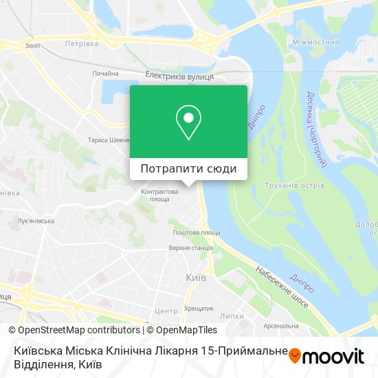 Карта Київська Міська Клінічна Лікарня 15-Приймальне Відділення