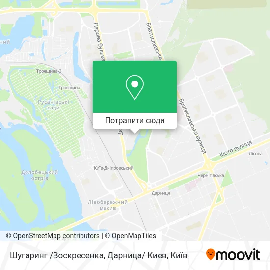 Карта Шугаринг /Воскресенка, Дарница/ Киев