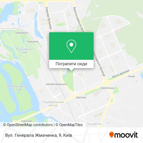 Карта Вул. Генерала Жмаченка, 9