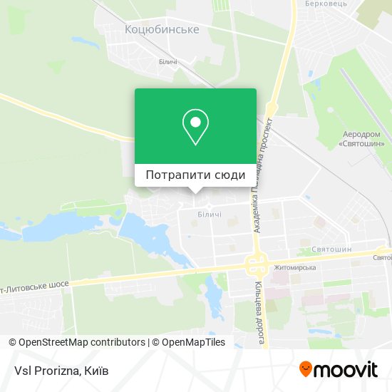 Карта Vsl Prorizna