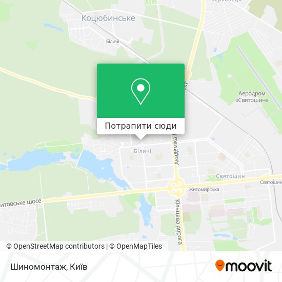Карта Шиномонтаж