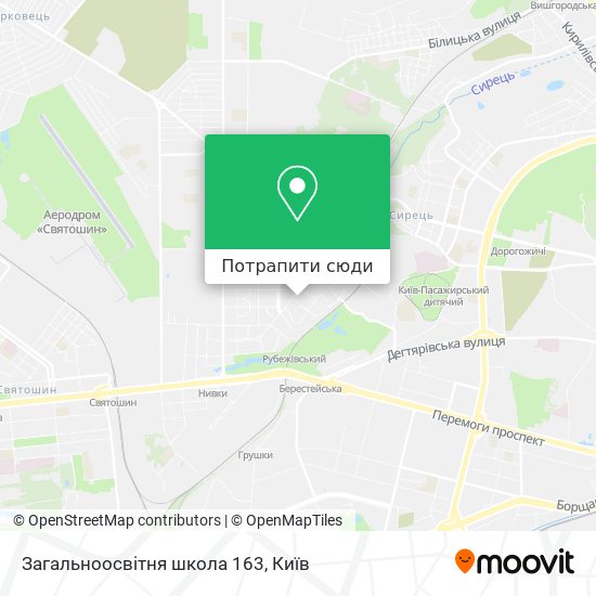 Карта Загальноосвітня школа 163