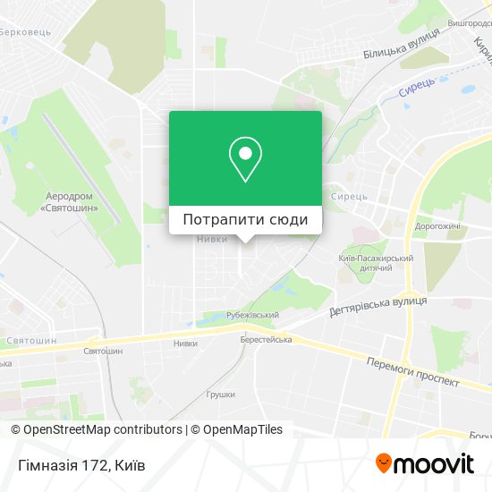 Карта Гімназія 172