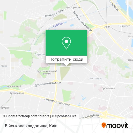 Карта Військове кладовище