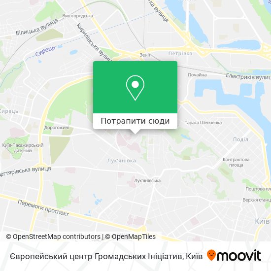 Карта Європейський центр Громадських Ініціатив