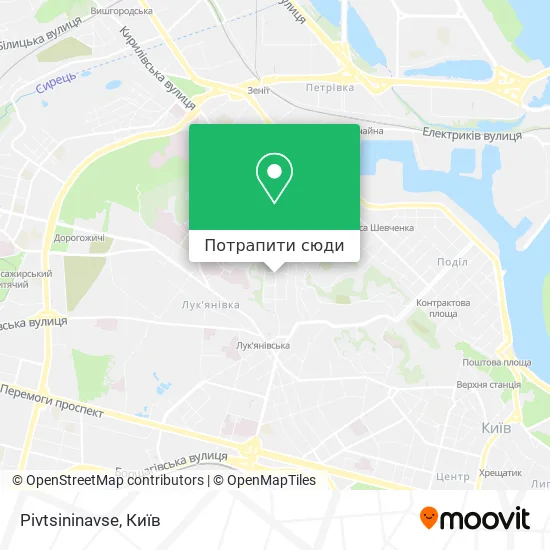 Карта Pivtsininavse