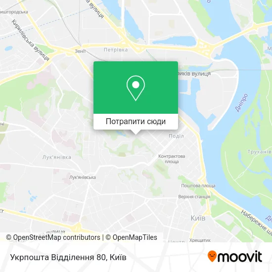 Карта Укрпошта Відділення 80