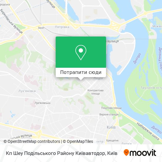 Карта Кп Шеу Подільського Району Київавтодор