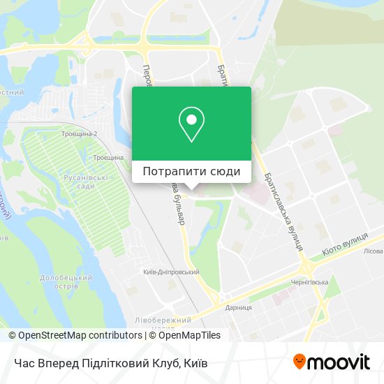 Карта Час Вперед Підлітковий Клуб