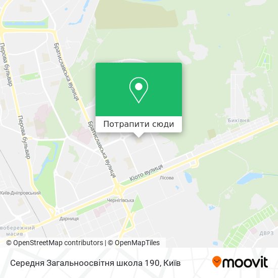 Карта Середня Загальноосвітня школа 190