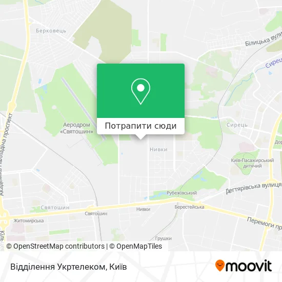 Карта Відділення Укртелеком