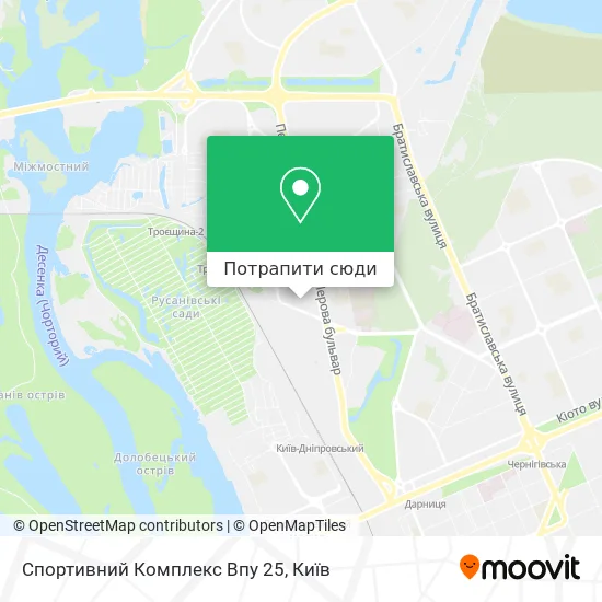 Карта Спортивний Комплекс Впу 25