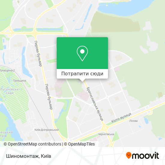 Карта Шиномонтаж
