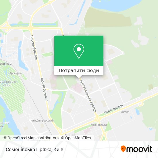 Карта Семенівська Пряжа