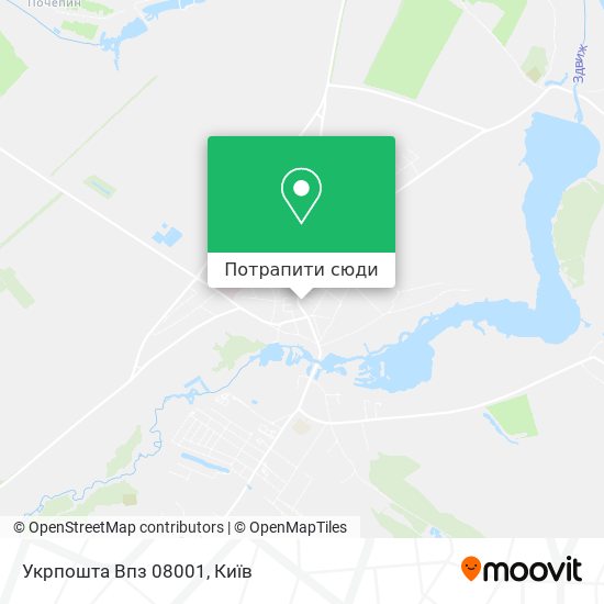 Карта Укрпошта Впз 08001