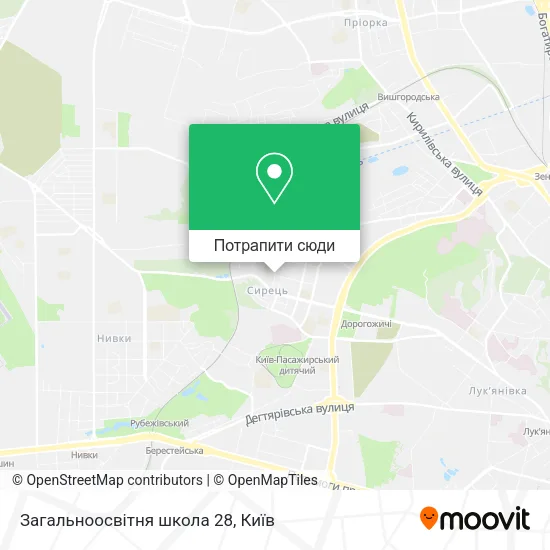 Карта Загальноосвітня школа 28