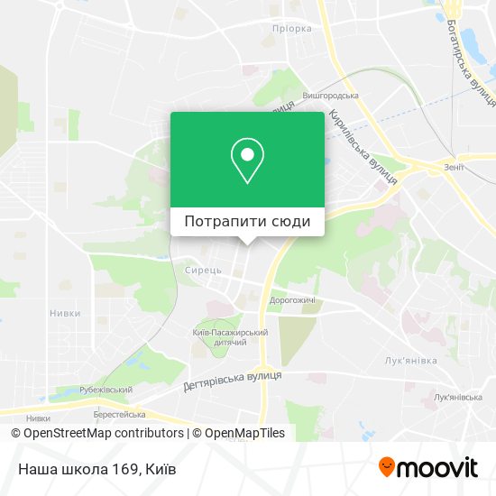 Карта Наша школа 169