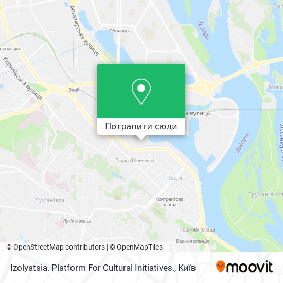 Карта Izolyatsia. Platform For Cultural Initiatives.