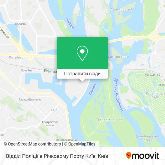 Карта Відділ Поліції в Річковому Порту Київ