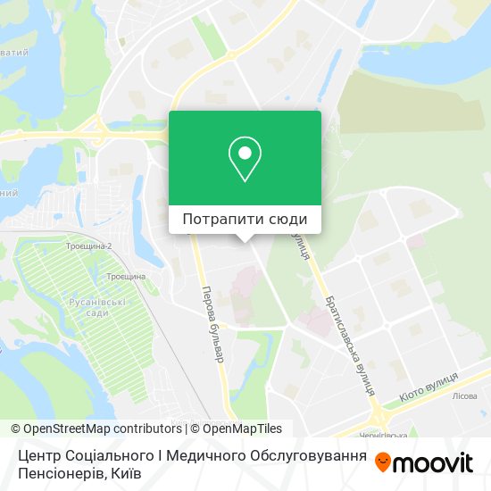 Карта Центр Соціального І Медичного Обслуговування Пенсіонерів