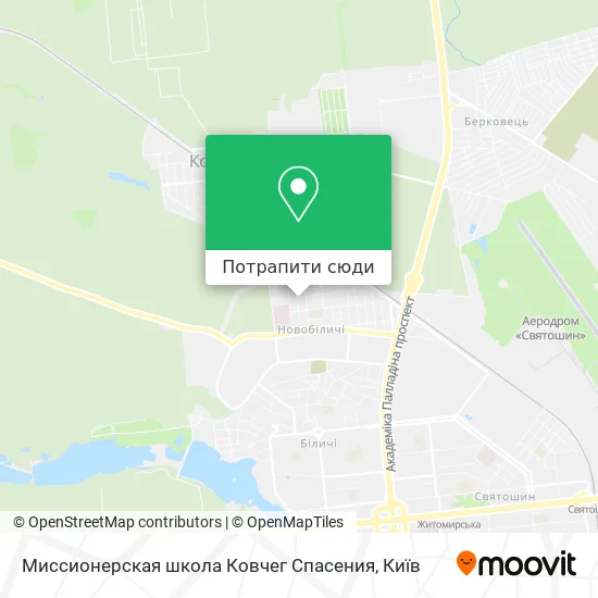 Карта Миссионерская школа Ковчег Спасения