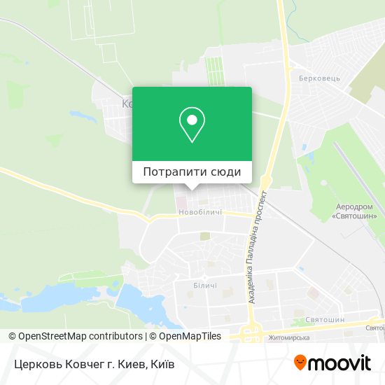 Карта Церковь Ковчег г. Киев
