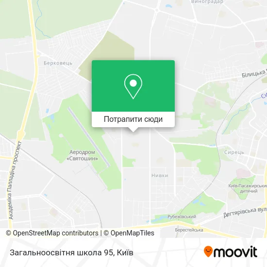 Карта Загальноосвітня школа 95