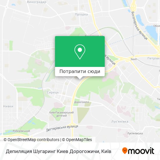 Карта Депиляция Шугаринг Киев Дорогожичи