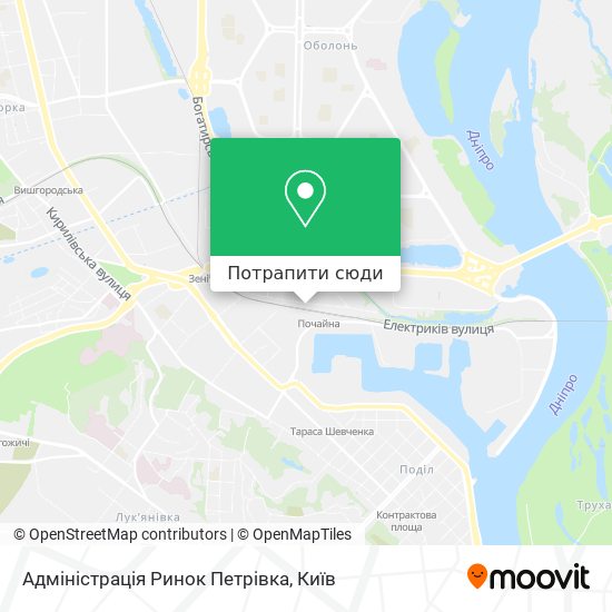 Карта Адміністрація Ринок Петрівка