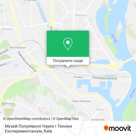 Карта Музей Популярної Науки І Техніки Експериментаніум