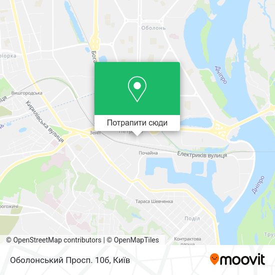 Карта Оболонський Просп. 10б