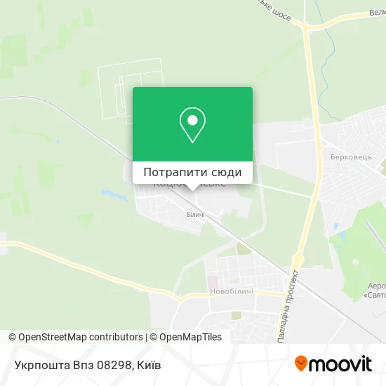 Карта Укрпошта Впз 08298