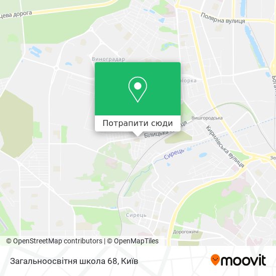 Карта Загальноосвітня школа 68