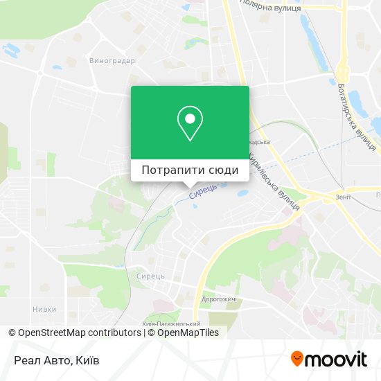 Карта Реал Авто