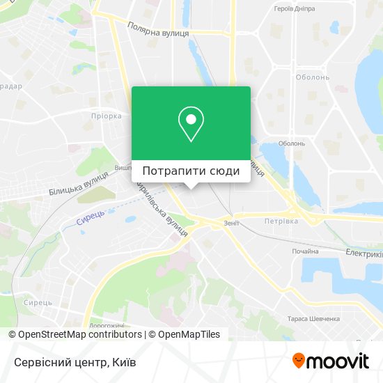 Карта Сервісний центр